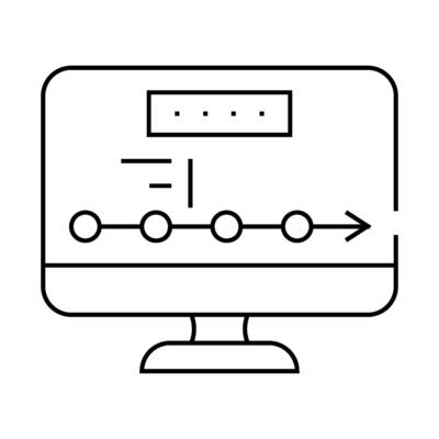 logistics tracking wholesale line icon illustration
