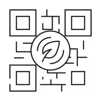 qr code for payment by chia cryptocurrency line icon illustration vector