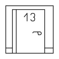 numbers fear line icon illustration vector