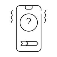 unknown telephone user call fear line icon illustration vector