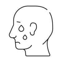 depression problem line icon illustration vector