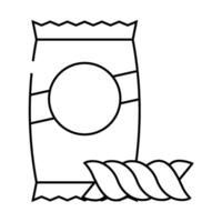 torchietti pasta line icon illustration vector