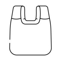 bag plastic material line icon illustration vector