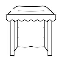 tent from plastic material line icon illustration vector