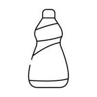 container for detergents from plastic material line icon illustration vector