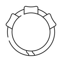 collar with gps tracker for cat line icon illustration vector