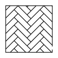 parquet floor line icon isolated illustration vector