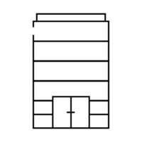 without windows modern house line icon illustration vector