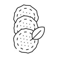 reusable makeup remover pads line icon illustration vector