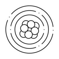 atom electron line icon illustration vector