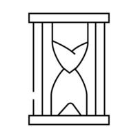 sand clock line icon illustration vector