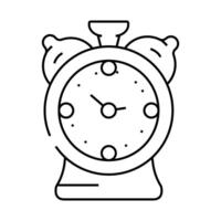 alarm clock line icon illustration vector
