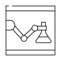 laboratory robot line icon illustration vector