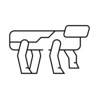 robodog robot line icon illustration vector