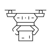 drone delivery robot line icon illustration vector