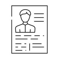 application form cv line icon illustration vector
