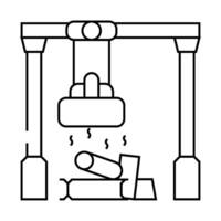 sorting metals line icon illustration vector