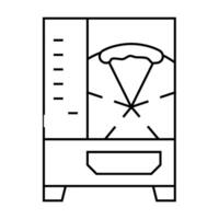 pizza vending machine line icon illustration vector
