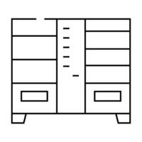 double vending machine line icon illustration vector