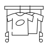 wardrobe with clothes for actor line icon illustration vector