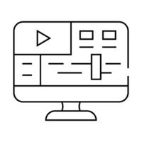 processing software line icon illustration vector