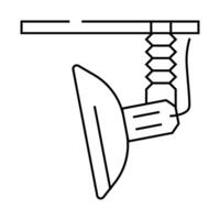 soft box lamp line icon illustration vector