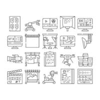Production And Creation Icons Set vector