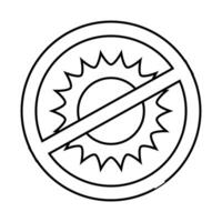 protect from sun rays line icon illustration vector