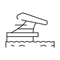 swimming water sport line icon illustration vector