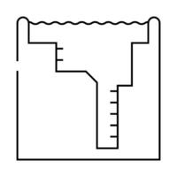freediving water pool line icon illustration vector
