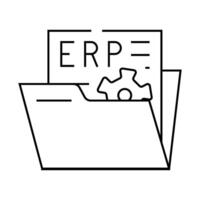 document erp line icon illustration vector