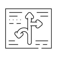 direction globalization line icon illustration vector