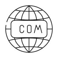 internet globalization line icon illustration vector