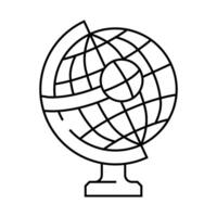globe for researching business globalization line icon illustration vector