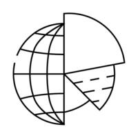 analytics globalization line icon illustration vector
