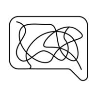 confusing dialogue line icon illustration vector