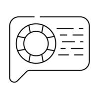 help and advice speech line icon illustration vector