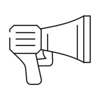 loudspeaker tool line icon illustration vector
