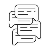 talk and discuss line icon illustration vector