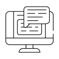 web conversation chat line icon illustration vector