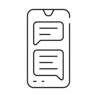 sms message conversation line icon illustration vector