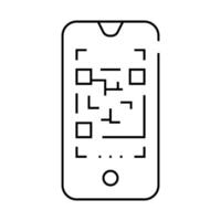 qr code scanner line icon illustration vector