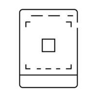 tablet photo camera app line icon illustration vector