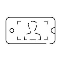 viewfinder for photographing on document line icon illustration vector