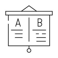 presentation business intelligence line icon illustration vector
