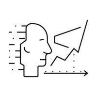 artificial intelligence analytics line icon illustration vector