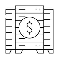 data center business intelligence line icon illustration vector