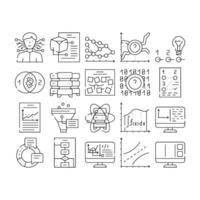 Data Science Innovate Technology Icons Set vector