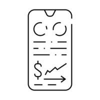 metrics business intelligence line icon illustration vector