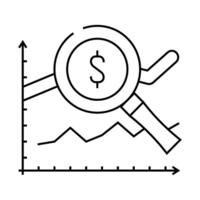 analytics business chart line icon illustration vector
